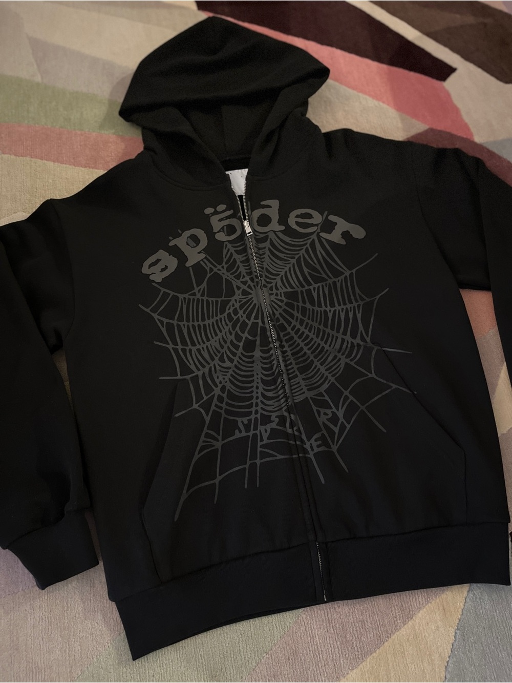 SP5DER OG Web V2 Phantom Zip-up Hoodie Size M Unisex